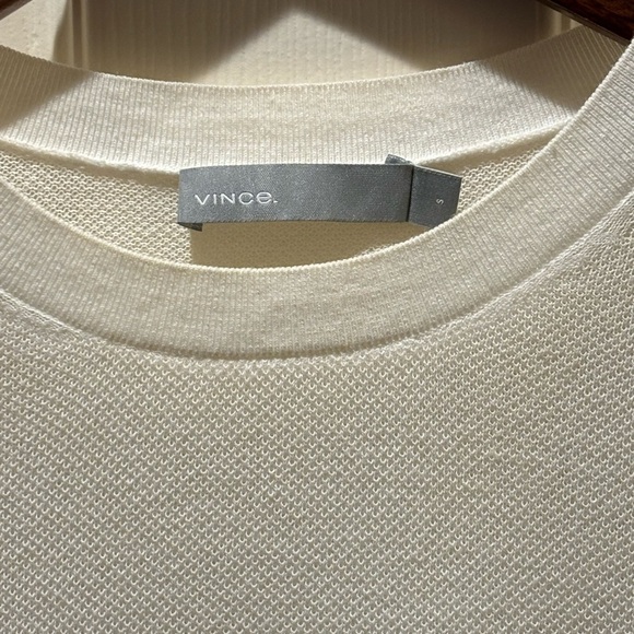VINCE 100% Cotton Lightweight Knit Sweater – Ivory – Size S🤍 - Picture 3 of 8
